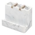 Interdesign Dakota Satin White Marble Plastic/Steel Toothbrush Holder 28250
